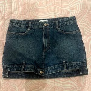 ZARA Jeans Mini Skirt Size L